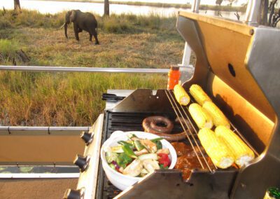 Braai on Zambezi Explorer(Flame 2 -the barge) Flame of Africa